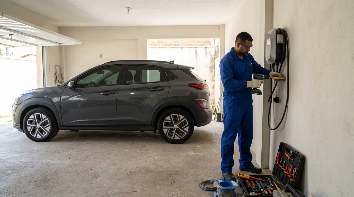 Instalacao de carregador de carro eletrico em Betim‑MG