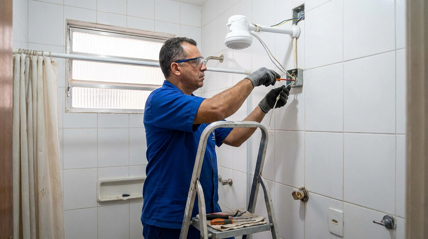 Instalacao de chuveiro eletrico em Betim‑MG