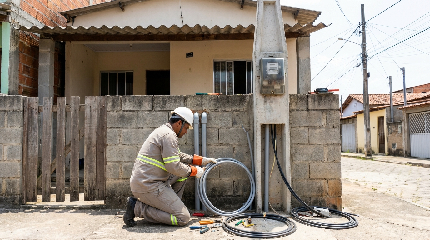 Instalacao de padrao de energia residencial em Betim‑MG