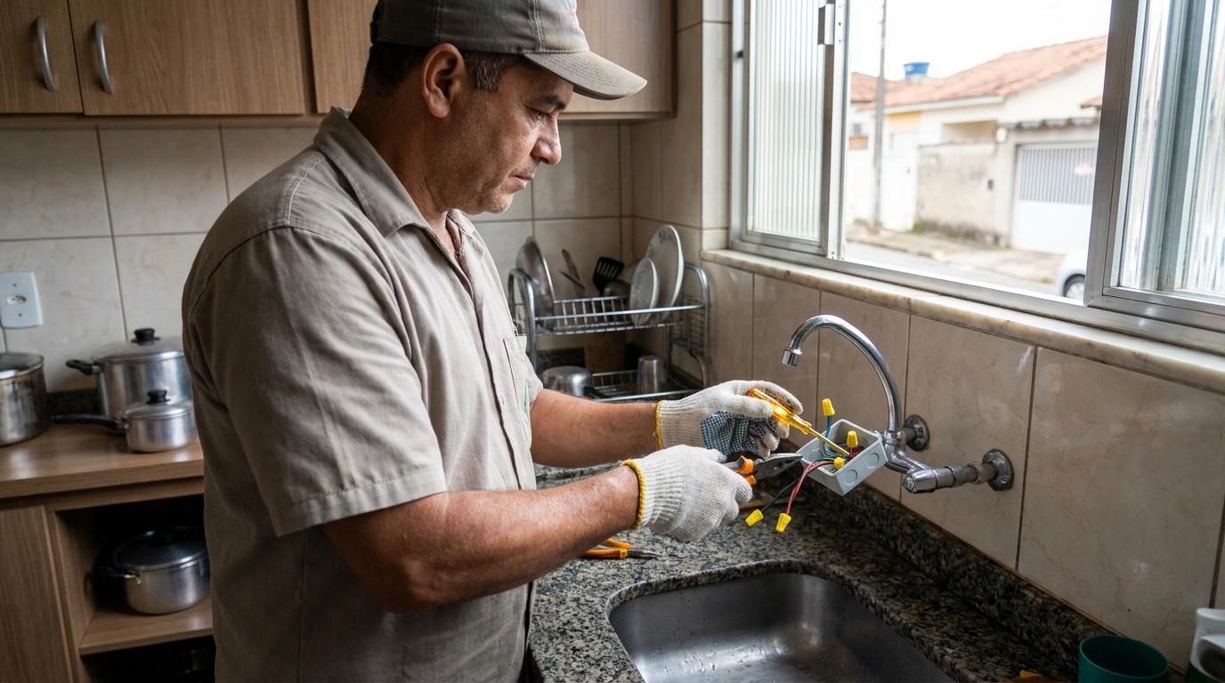 Instalacao de torneira eletrica profissional em Betim‑MG