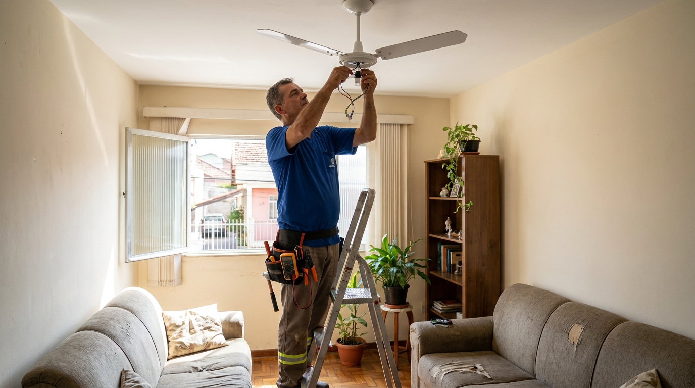 Instalacao de ventilador de teto em Betim‑MG